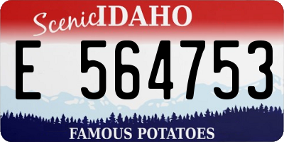 ID license plate E564753
