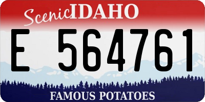 ID license plate E564761
