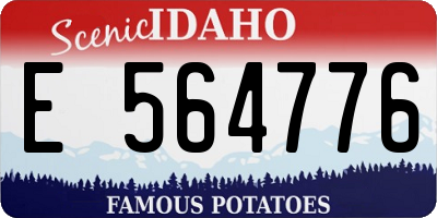 ID license plate E564776