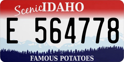 ID license plate E564778