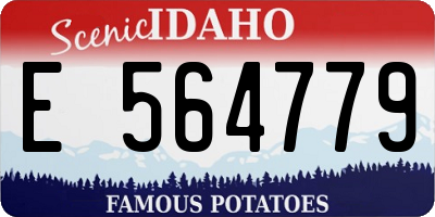 ID license plate E564779