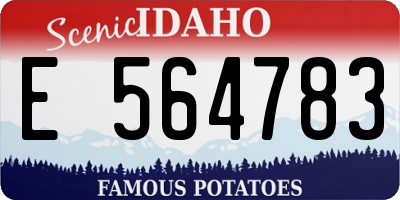 ID license plate E564783