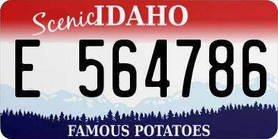 ID license plate E564786