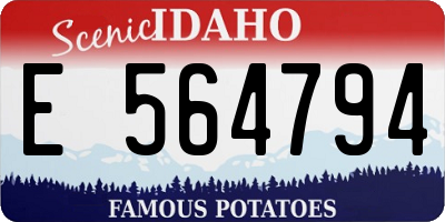 ID license plate E564794