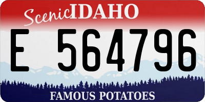 ID license plate E564796