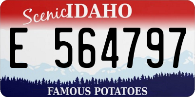 ID license plate E564797