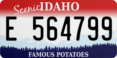 ID license plate E564799