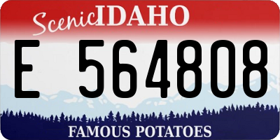 ID license plate E564808