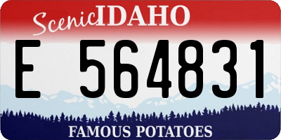 ID license plate E564831
