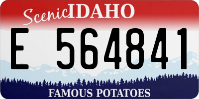 ID license plate E564841