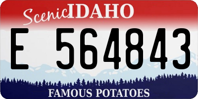ID license plate E564843
