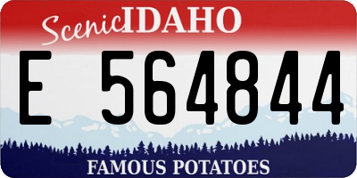 ID license plate E564844