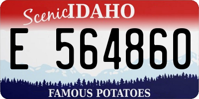 ID license plate E564860