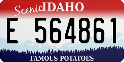 ID license plate E564861