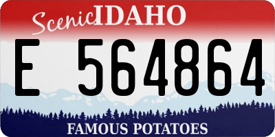 ID license plate E564864