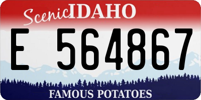 ID license plate E564867