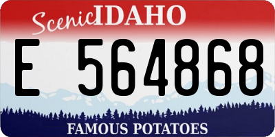 ID license plate E564868