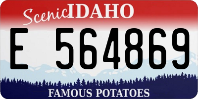 ID license plate E564869