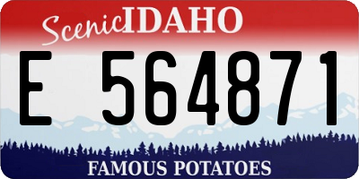 ID license plate E564871