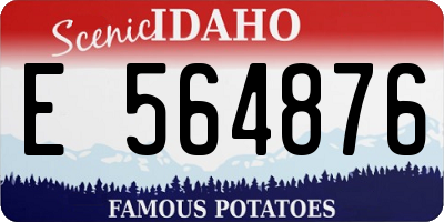 ID license plate E564876