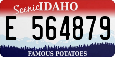 ID license plate E564879