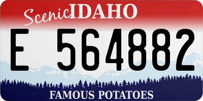 ID license plate E564882