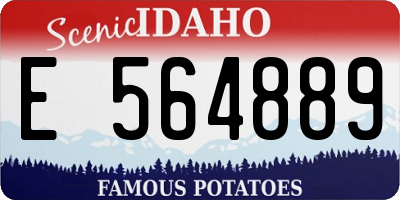 ID license plate E564889