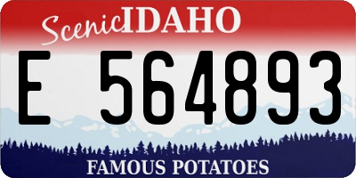 ID license plate E564893