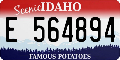 ID license plate E564894