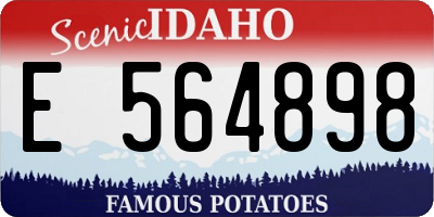ID license plate E564898