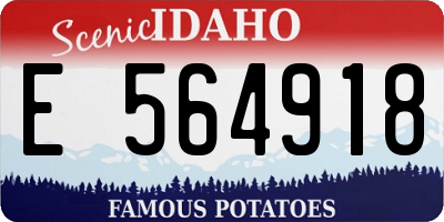 ID license plate E564918
