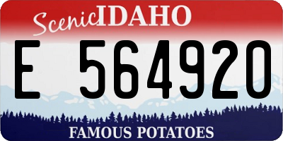 ID license plate E564920