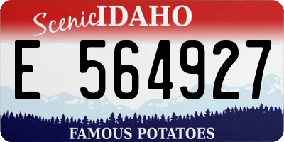 ID license plate E564927