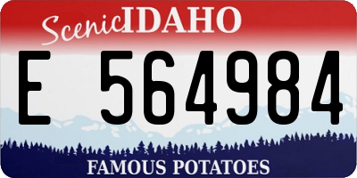 ID license plate E564984