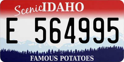 ID license plate E564995