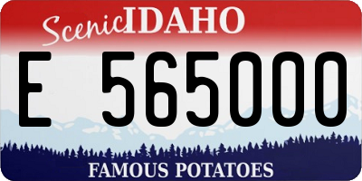 ID license plate E565000