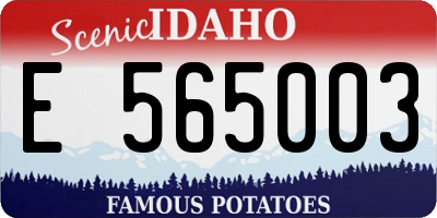 ID license plate E565003