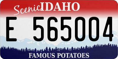 ID license plate E565004