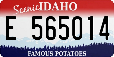 ID license plate E565014