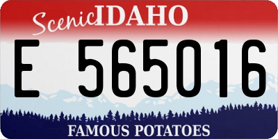ID license plate E565016