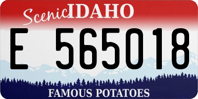 ID license plate E565018