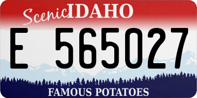ID license plate E565027