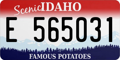 ID license plate E565031