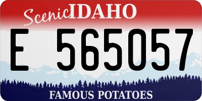 ID license plate E565057