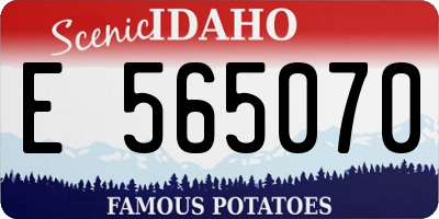 ID license plate E565070