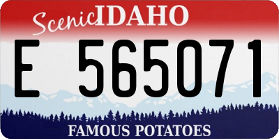 ID license plate E565071