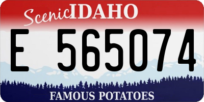 ID license plate E565074