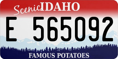 ID license plate E565092