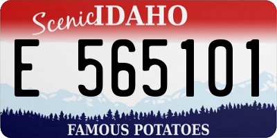 ID license plate E565101