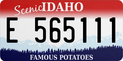 ID license plate E565111